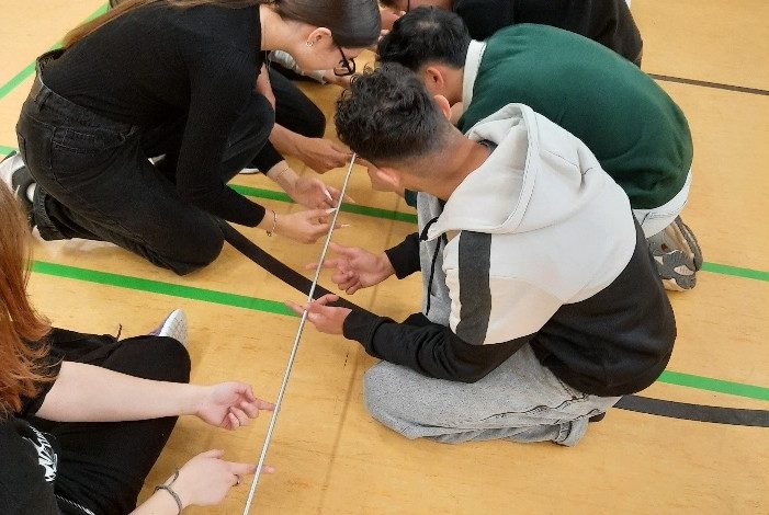 Kompetenzspiele in der Turnhalle am OSZ Lauchhammer